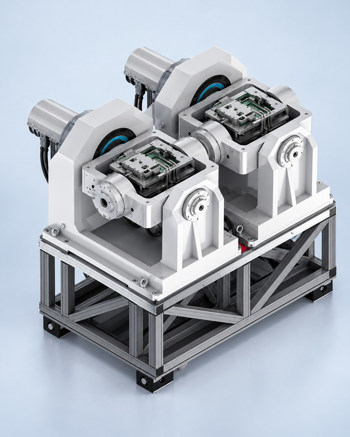 Professional render of the Axis-Tec dual-table MEMS IMU final-test system